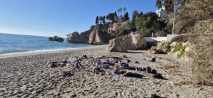 relaxed yoga on the beach